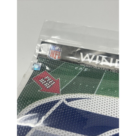 NEW NFL Seattle Seahawks 8" Oval Die Cut Perforated Decal Window Film Football - Picture 4 of 7